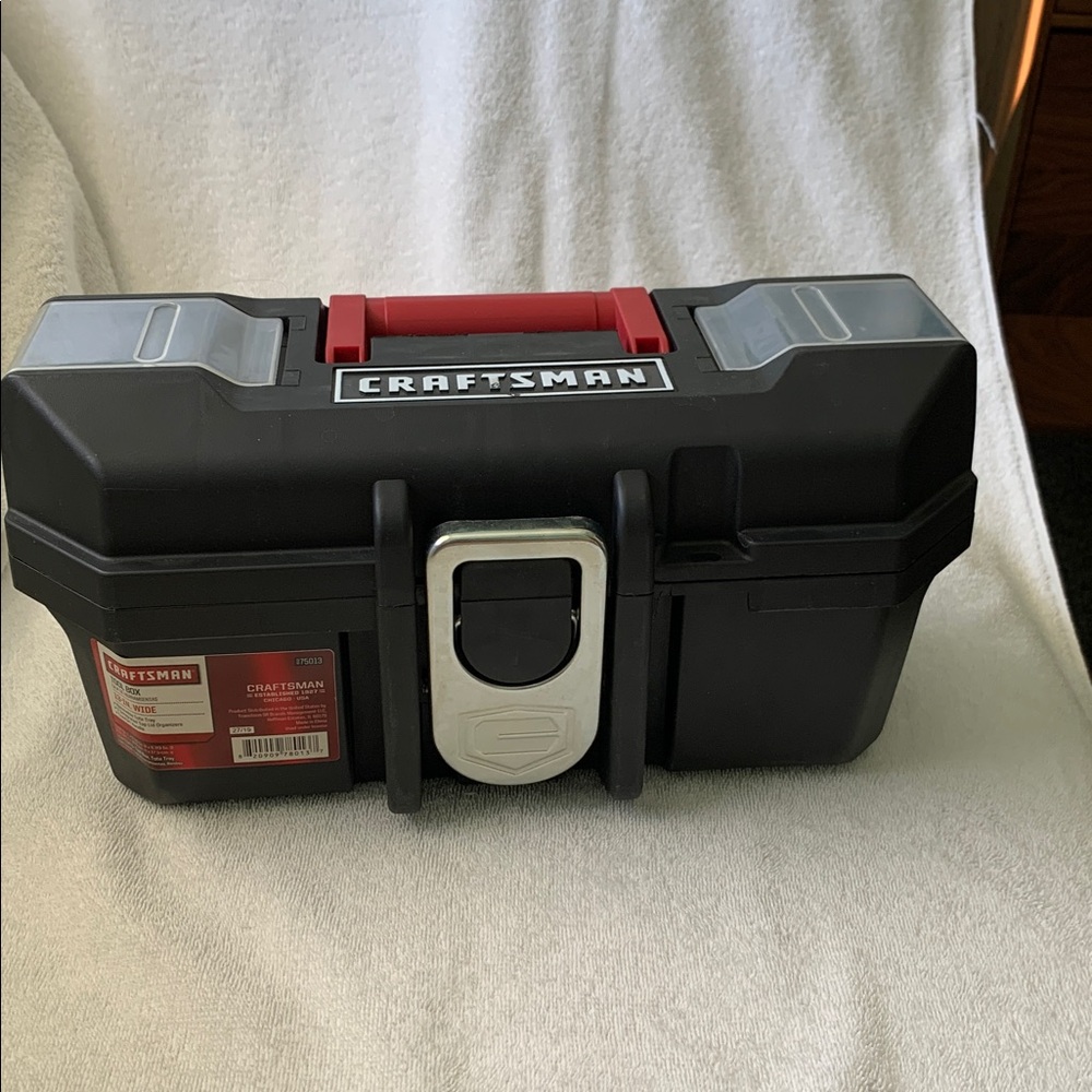 Craftsman Black 13-inch Toolbox.